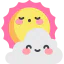 Clouds and sun icon 64x64
