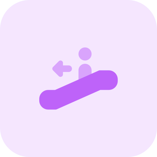 Escalator down icon