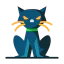 Black cat icon 64x64