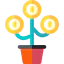 Money growth icon 64x64