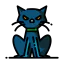 Black cat icon 64x64