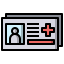 Blood donor card icon 64x64