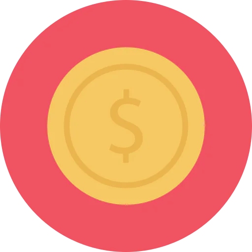 Dollar coin icon