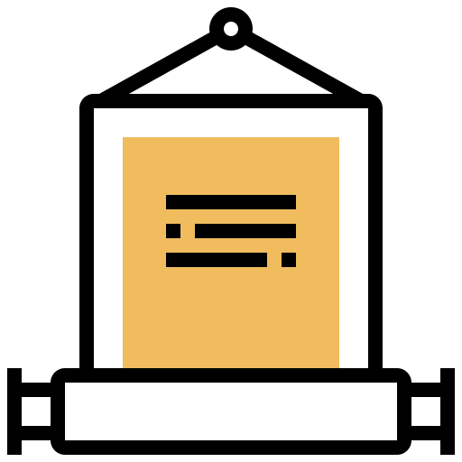 Paper scroll icon