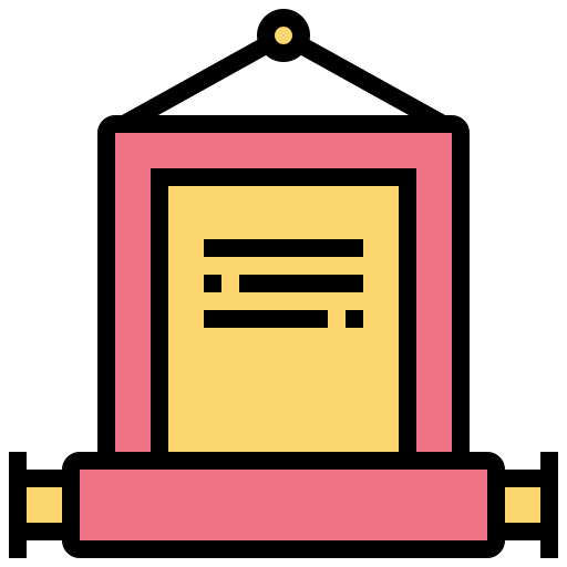 Paper scroll icon