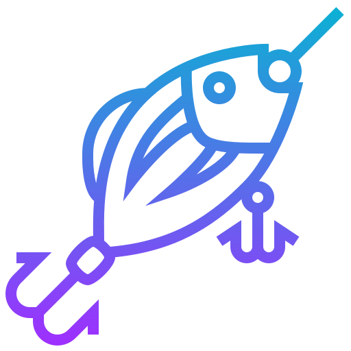Fishing baits icon