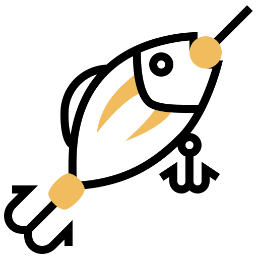 Fishing baits icon