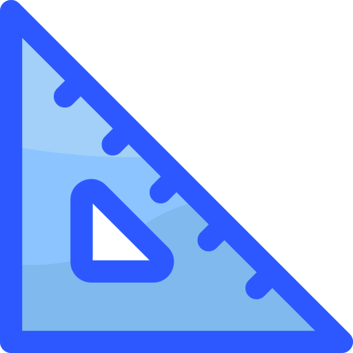 Triangular ruler icon