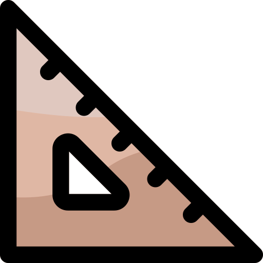Triangular ruler icon