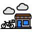 Delivery bike Symbol 64x64