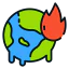 Global warming icon 64x64
