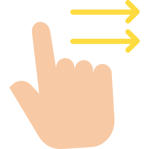 Swipe right icon