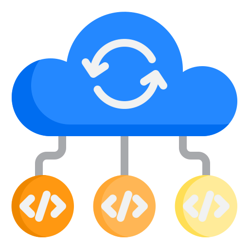 Cloud coding ícono