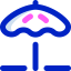 Sun umbrella icon 64x64