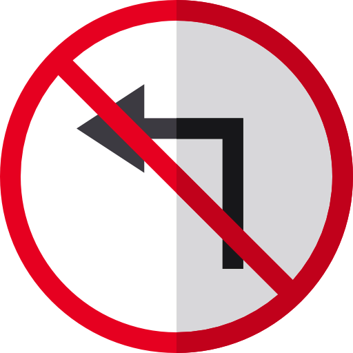 Turn left icon