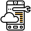 Cloud service icon 64x64