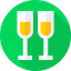 Champagne glasses icon 64x64