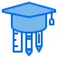 Graduation cap icon 64x64