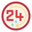 24 hours icon 64x64