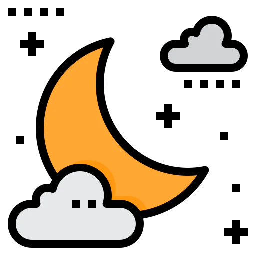 Cloudy night icon