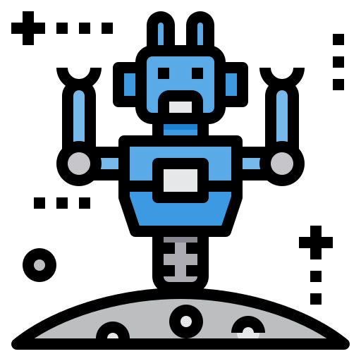 Space robot icon