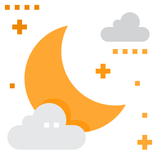 Cloudy night icon