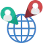 Earth grid icon 64x64