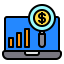 Money growth icon 64x64