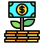 Money growth icon 64x64