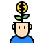 Money growth icon 64x64