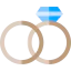 Wedding rings icon 64x64