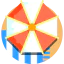 Sun umbrella icon 64x64