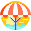Sun umbrella icon 64x64