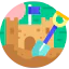 Sand castle icon 64x64