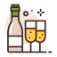 Glass of champagne icon 64x64