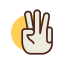 Три пальца иконка 64x64