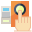 Fingerprint scanning icon 64x64