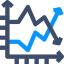 Line graph icon 64x64