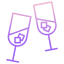 Champagne glasses icon 64x64