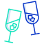 Champagne glasses icon 64x64