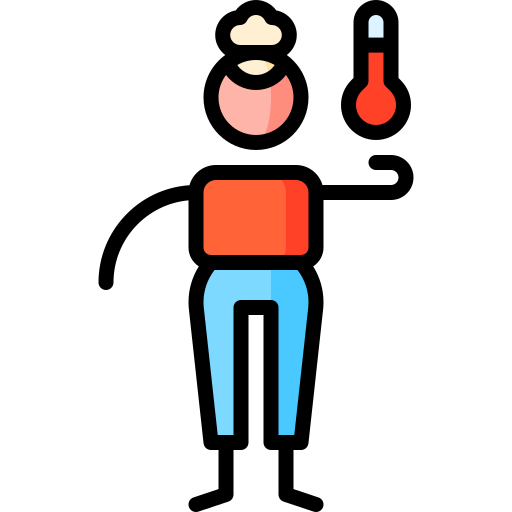 High temperature icon