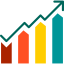 Bar chart icon 64x64