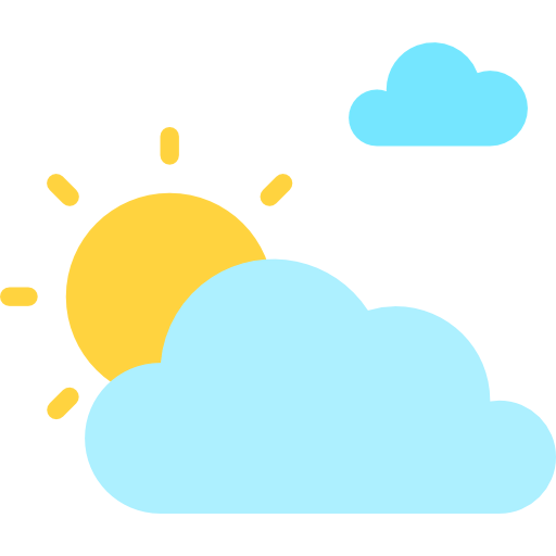 Clouds and sun icon