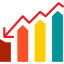 Bar chart icon 64x64