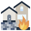Burning house biểu tượng 64x64