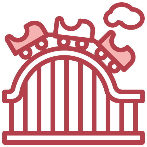 Roller coaster icon