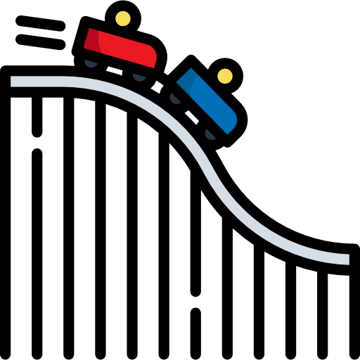Roller coaster icon