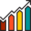 Bar chart icon 64x64