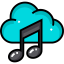 Music cloud icon 64x64