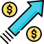 Money growth icon 64x64